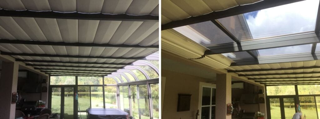 Spring tension wand shades operate using the handle and are perfect for the low pitch room.