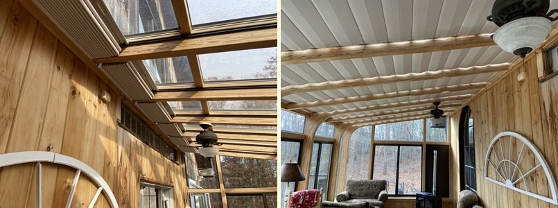 Add on track spring tension wand shades